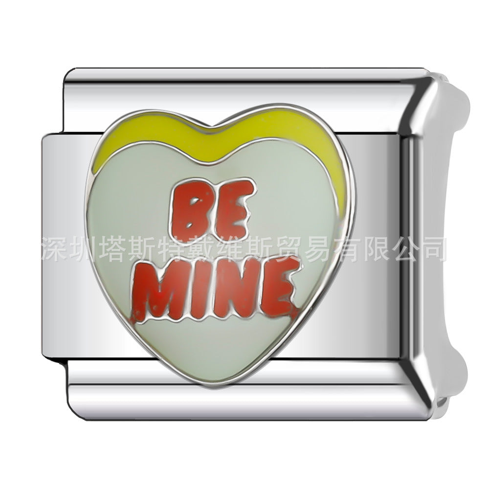 Wholesale Italian Charm Bracelet 9mm DIY Splicing Cute Creative Stainless Steel Composable Bracelet