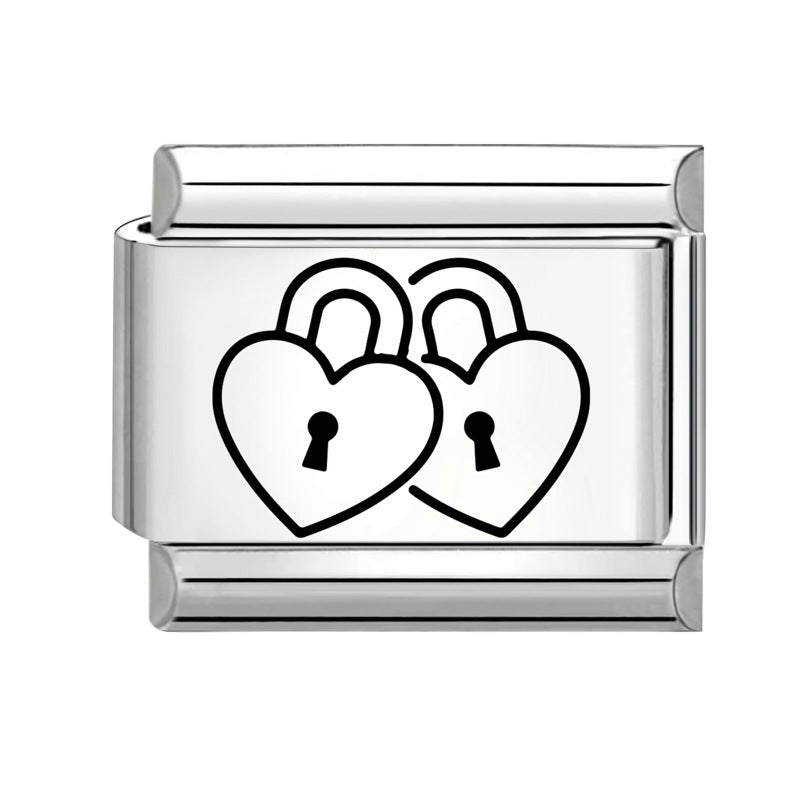 Wholesale 9mm Italian Charm Starter Bracelets DIY Black and white Creative Stainless Steel Composable Bracelet