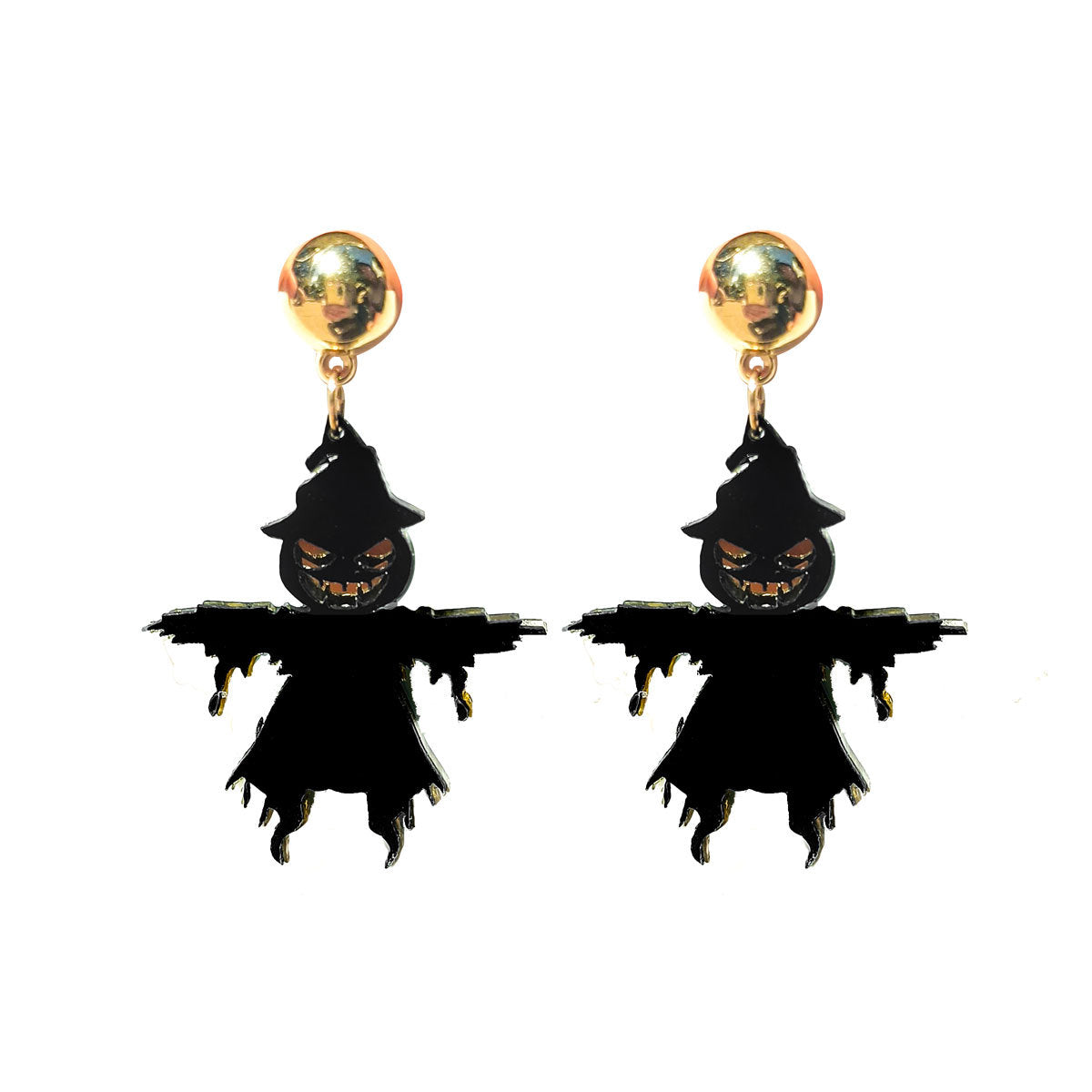 Wholesale Creative Retro Halloween Earrings Spider Pumpkin Witch Acrylic Earrings