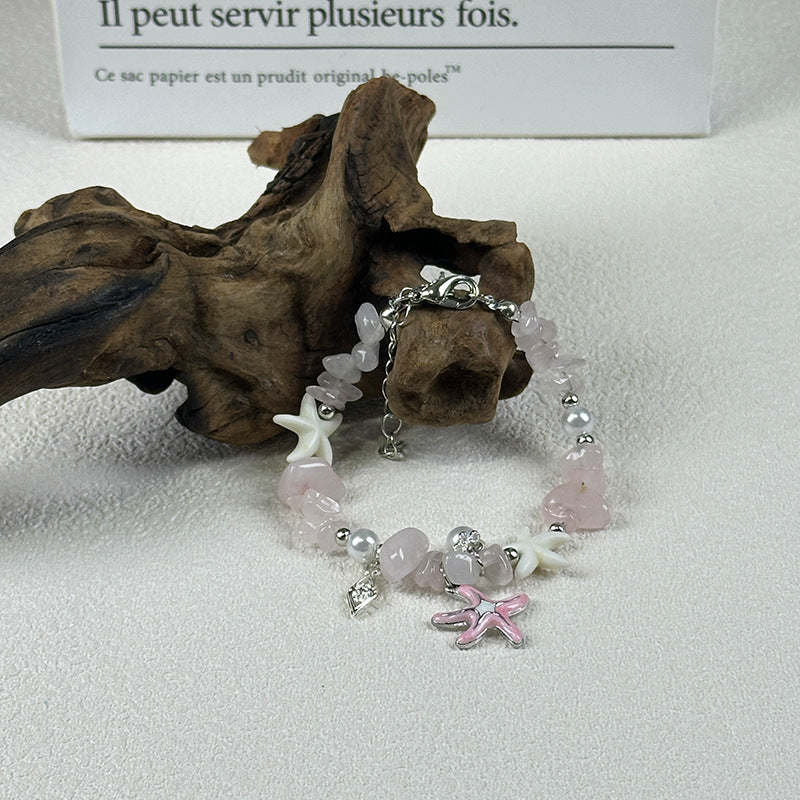 Wholesale  natural crystal irregular gravel bracelet