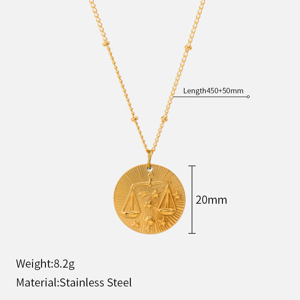 Wholesale Twelve Constellations Stainless Steel Necklace