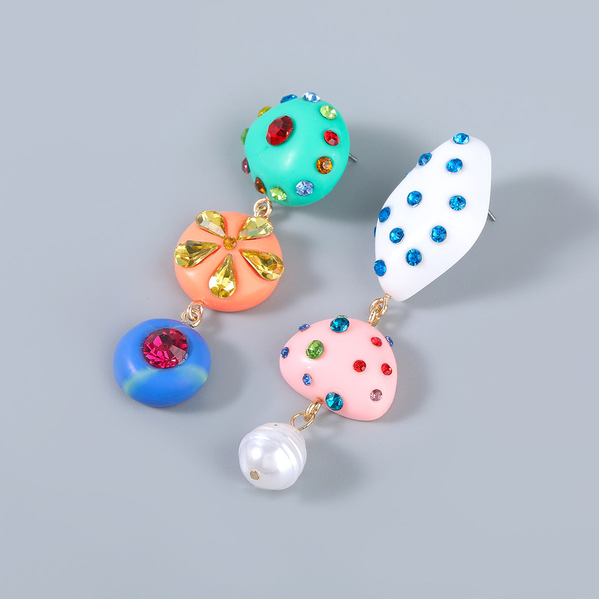 Wholesale Resin Acrylic  Pearl Geometric Earrings