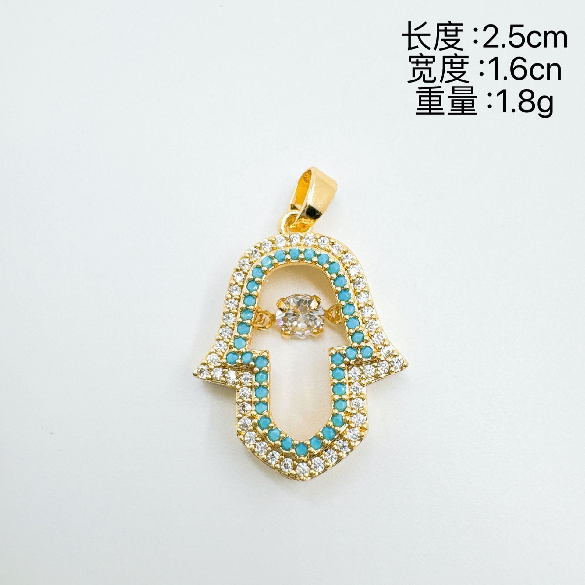 Wholesale Evil Eye Pendant Necklace Gold Plated Zircon Sweet-Cool Style Fashion Accessory