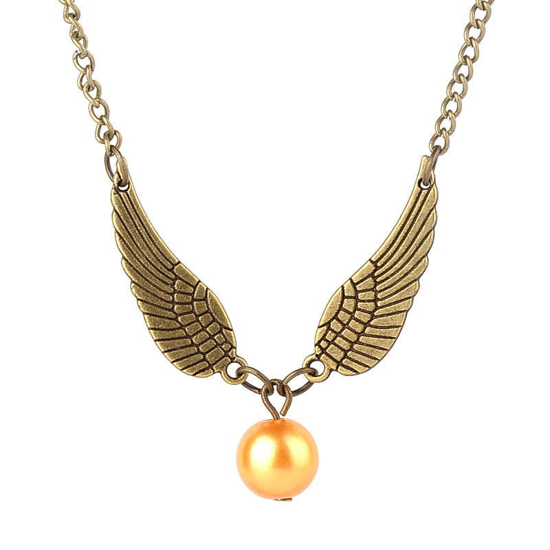 Wholesale rgold snitch gold necklace