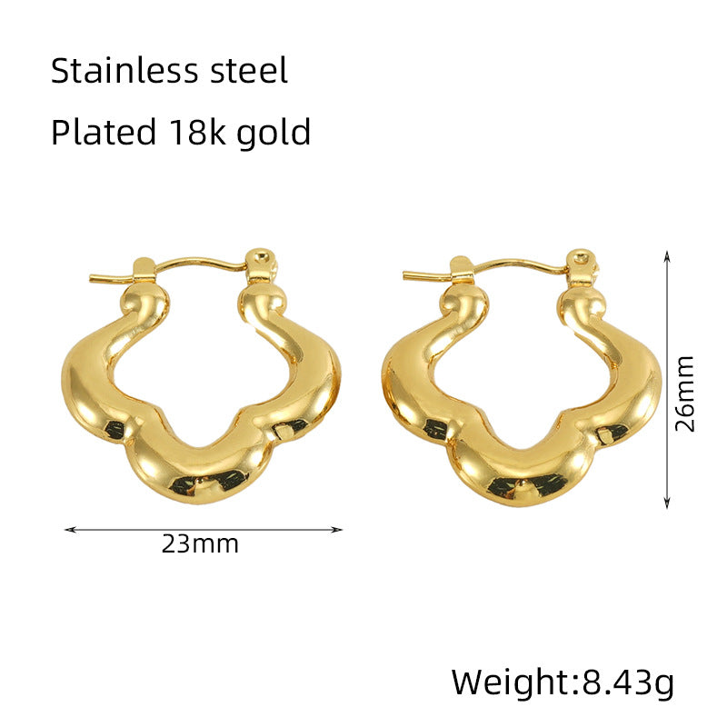 Wholesale  Stainless steel irregular earrings