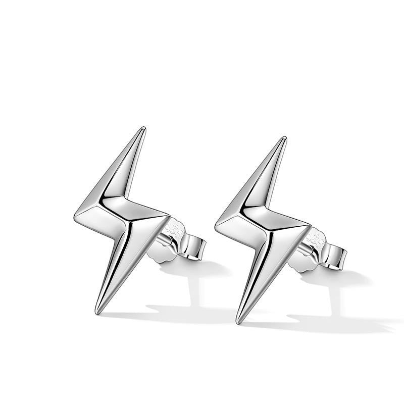 Wholesale 925 silver needle lightning stud earrings