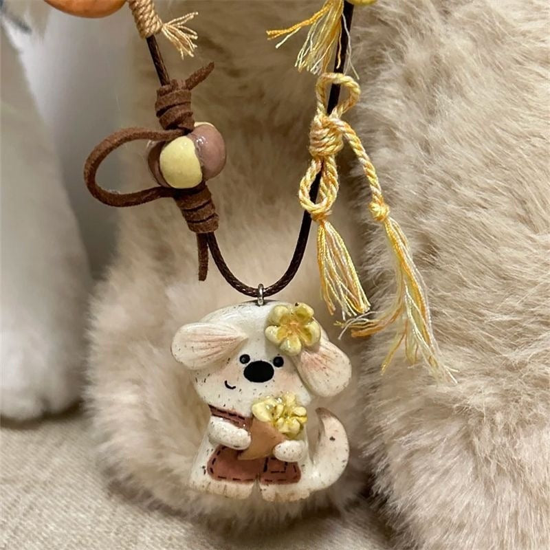 Wholesale Puppy Necklace Animal Pendant  Unique New Sweater Chain