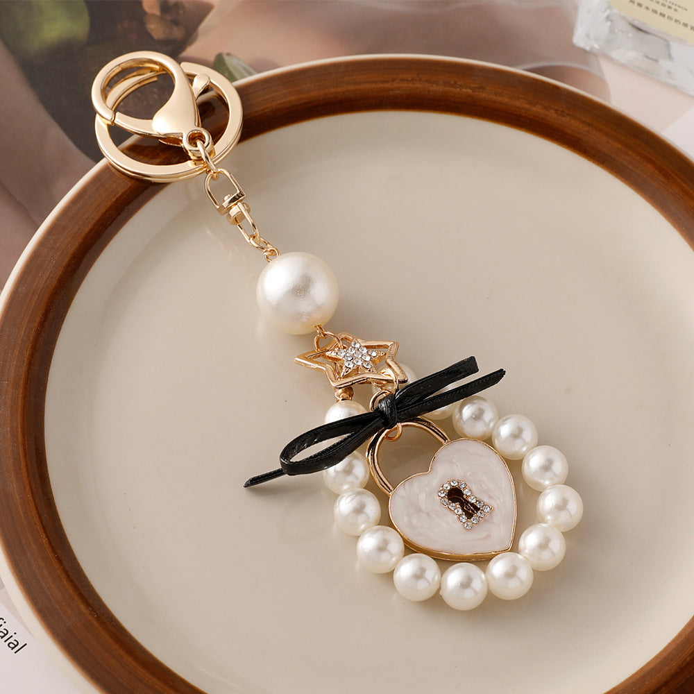 Wholesale Five-pointed Star Love Lock Metal Keychain ACC-KC-CH055