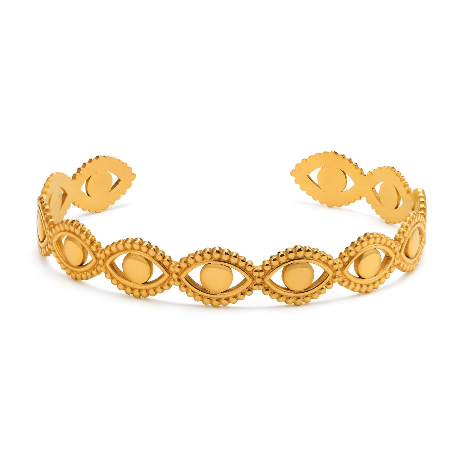Wholesale Gold Stainless Steel C Shaped Bangle Bracelet For Women Minimalist Geometric Design Fashion Jewelry Accessory For Boutique Resale
