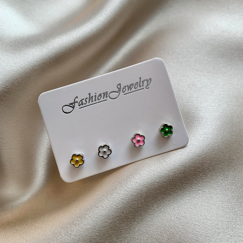 Wholesale Colorful Floral Stud Earrings