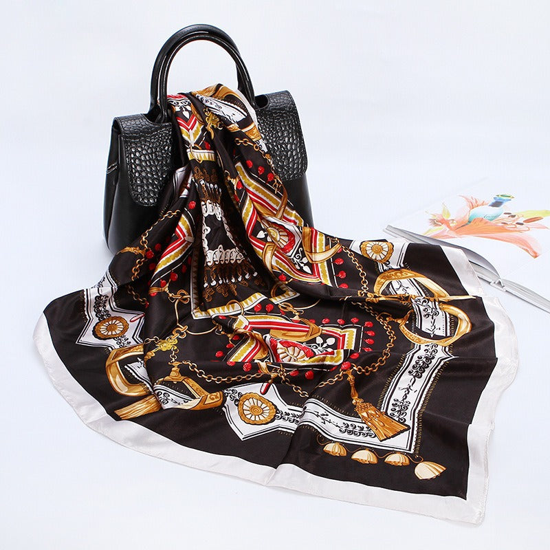 Wholesale 90cm Printed  Silk Women' s Large Square Scarf