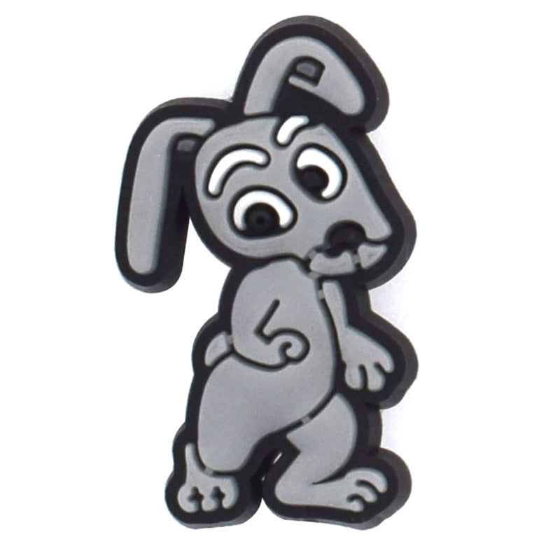 Wholesale Random 100pcs Cartoon Cute Small Animal PVC Soft Rubber Shoe Buckle Decoration ACC-SC-RYY076