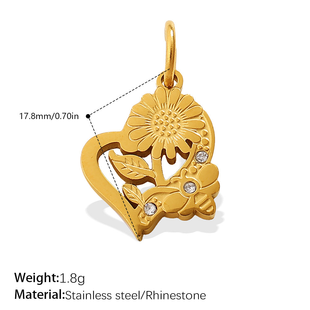 Wholesale Retro Elegant Style DIY Star and Moon Phase Diamond Charms for Jewelry