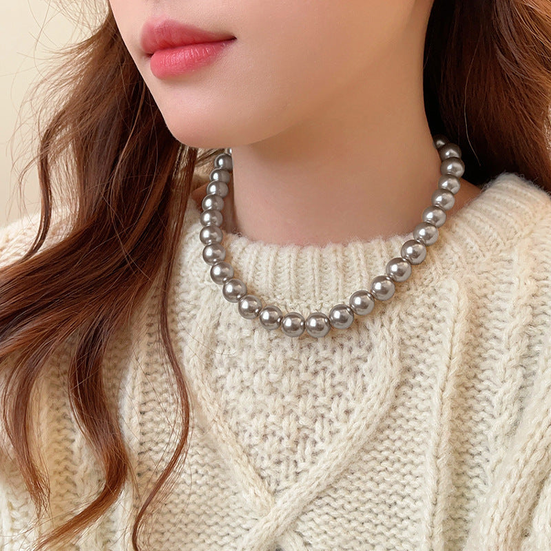 Wholesale Vintage Pearl Necklace Light Luxury Necklaces Sweater Chain ACC-NE-Miaosi014