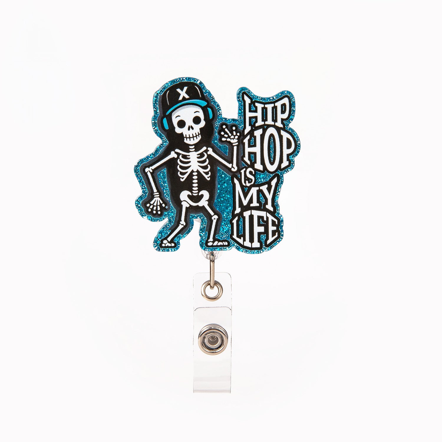 Wholesale Love Romantic Workplace  Acrylic Retractable Rotating Badge Keychain