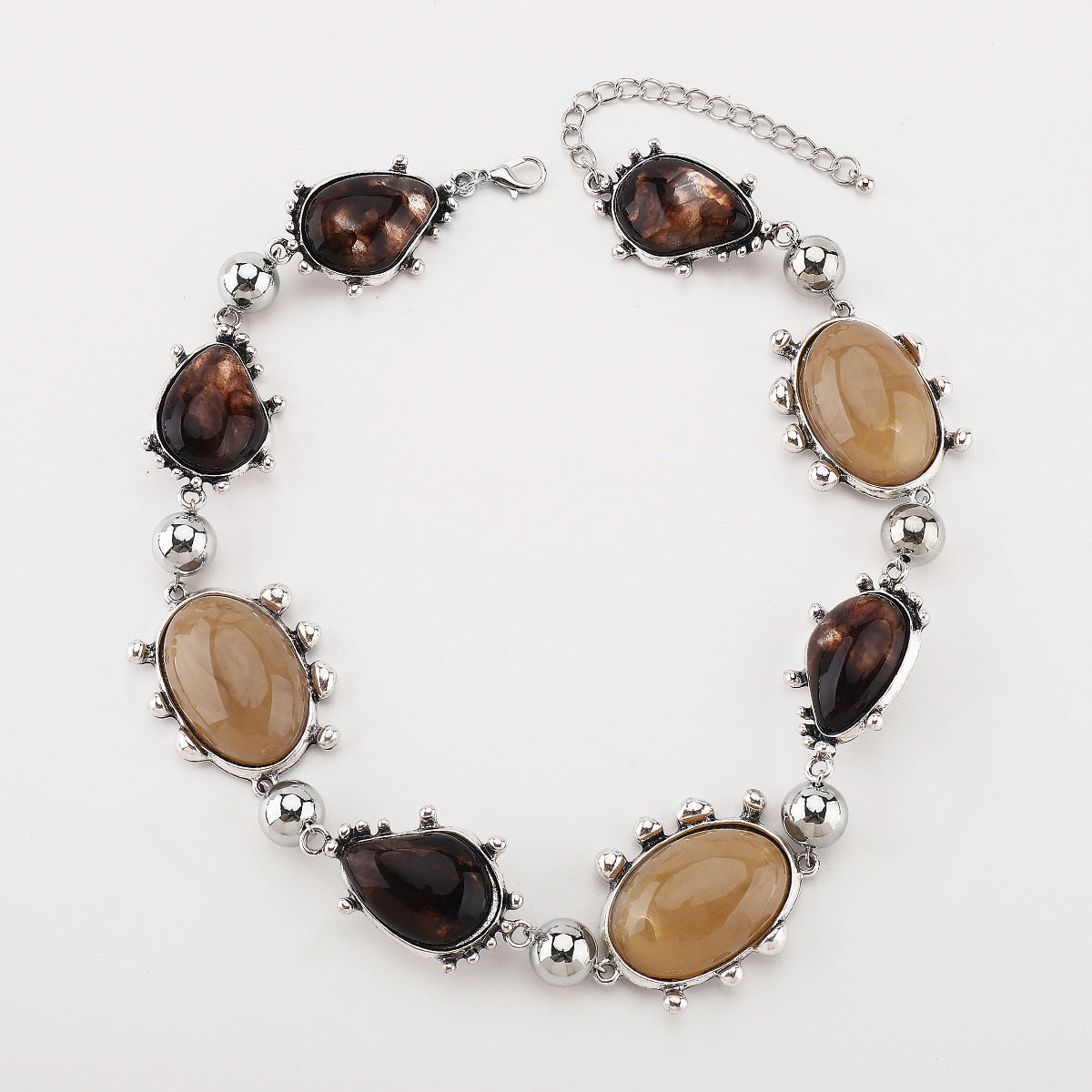 Wholesale Artistic Retro Geometric Necklace Western Country Style  Clavicle Chain