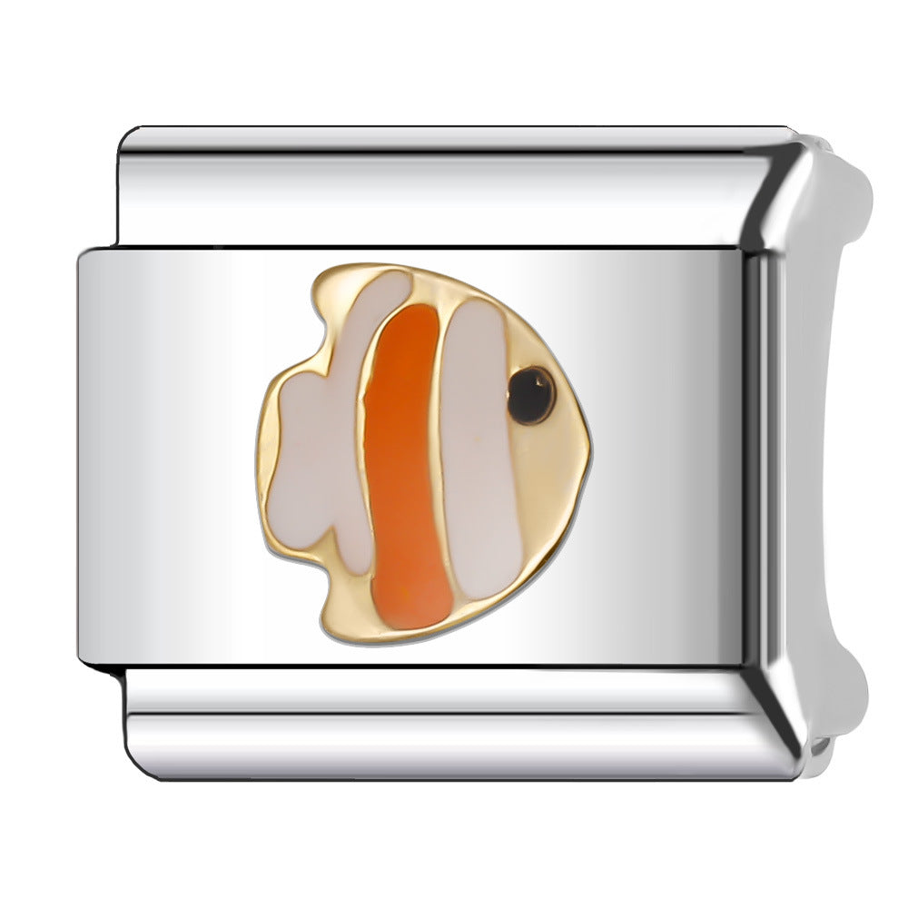 Wholesale Italian Charm Bracelet 9mm DIY Splicing Animal Style Stainless Steel Composable Bracelet