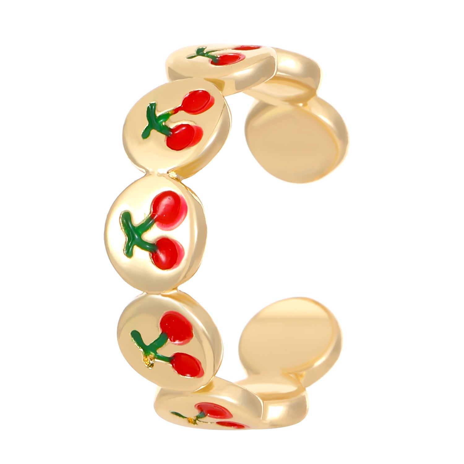 Wholesale Cute  Open Ring Double-layer Micro-inlaid Zircon Ring