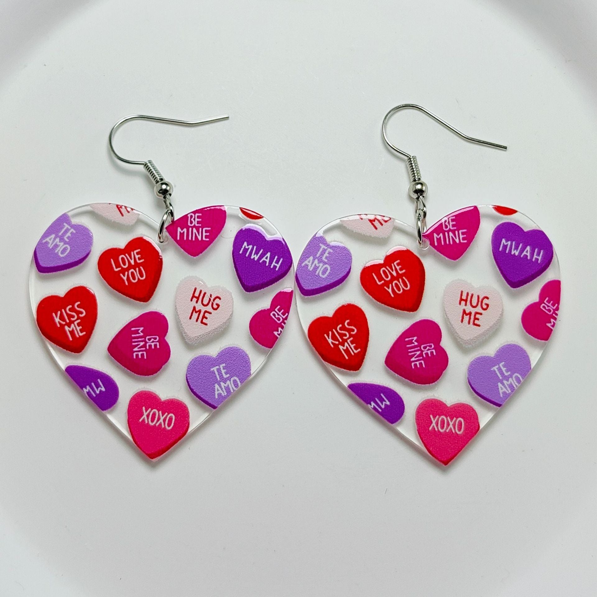 Wholesale Mother's Day Love Acrylic Sheet Letter Earrings ACC-ES-Qiyu013