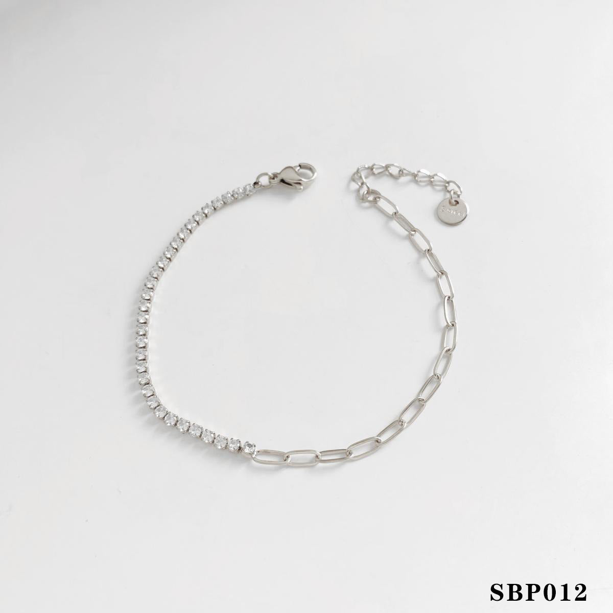 Wholesale Simple Style Stacked Bracelet Combination suit Stainless Steel Zircon Jewelry