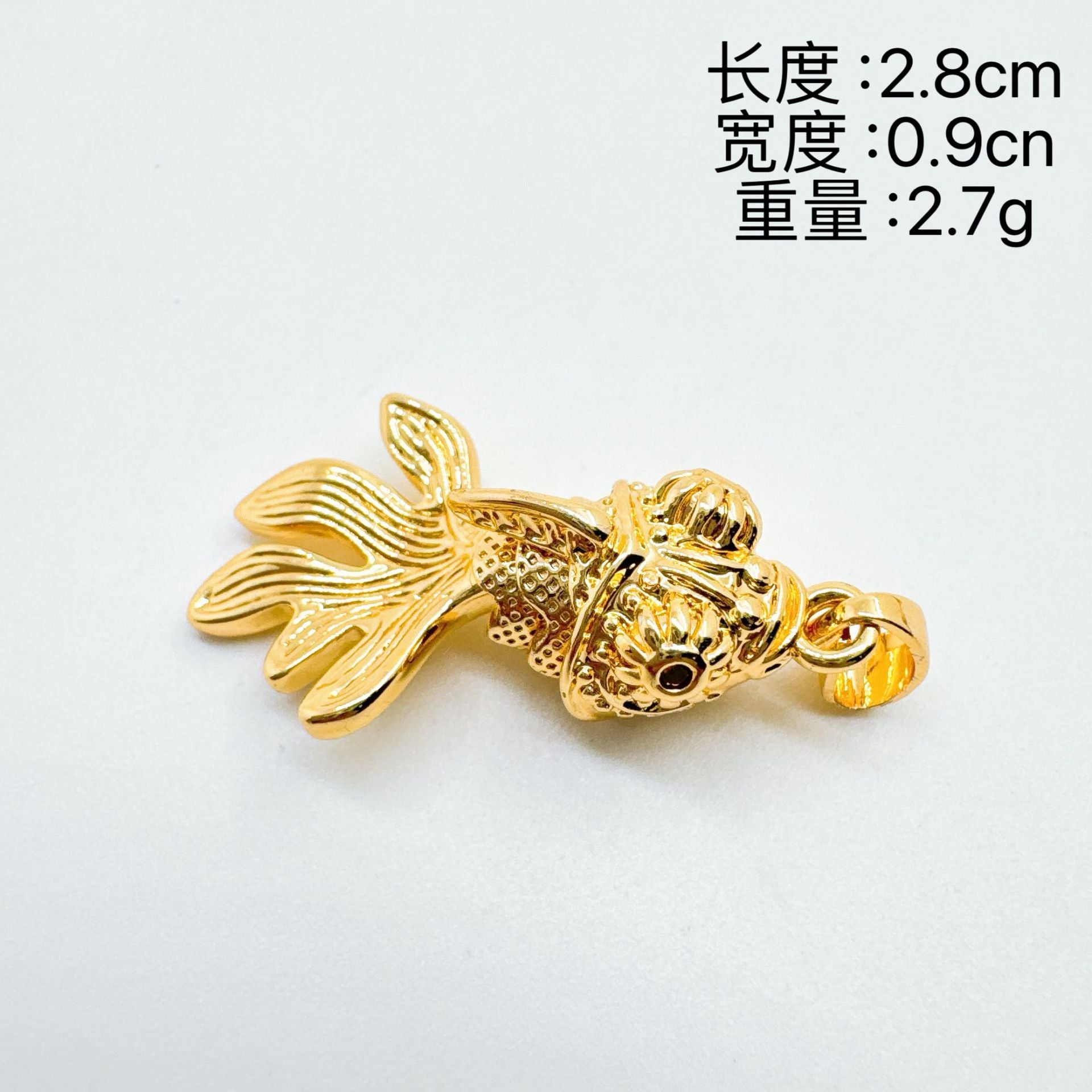 Wholesale Colorful Copper 18K Gold Plated Goldfish Pendant DIY Jewelry Accessory for Gift or Resale