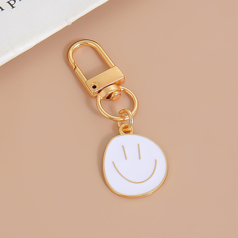 Wholesale Colorful Smiley Face Alloy Keychain - Irregular Expression Bag Charm,  Trendy Accessory