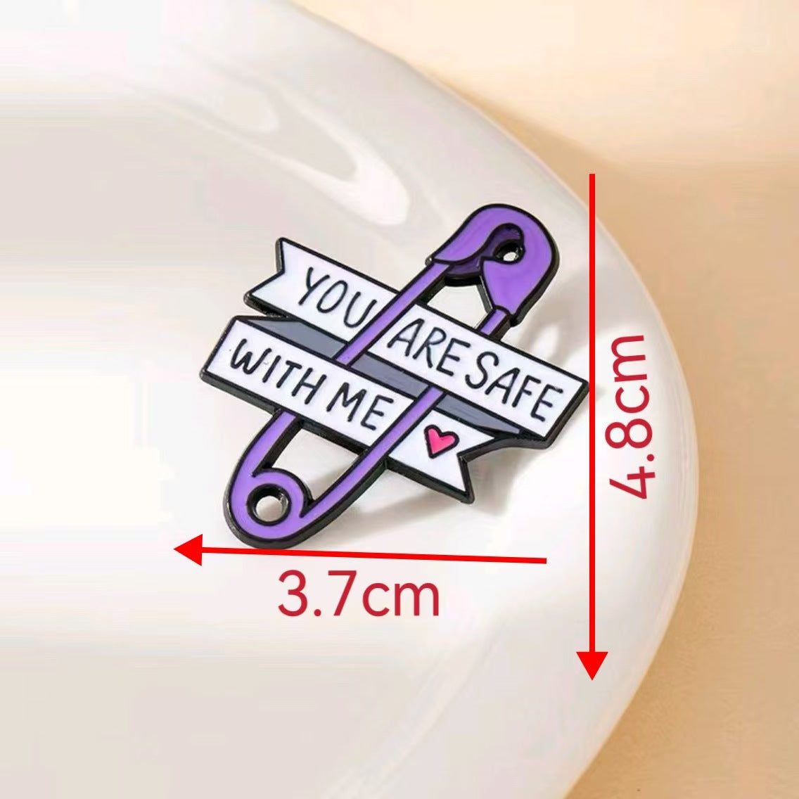 Wholesale Dropshipping Love-Themed Alloy Oil-Drip Badge