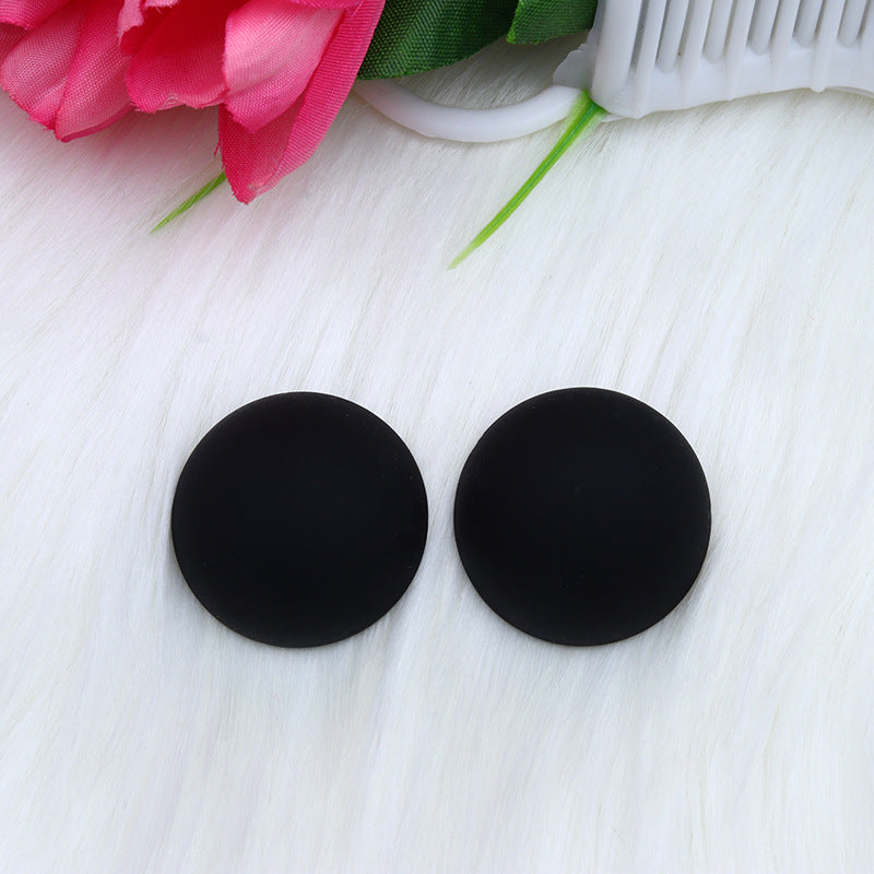 Wholesale 12 Color Round Circle Stereo Spray Paint Earrings