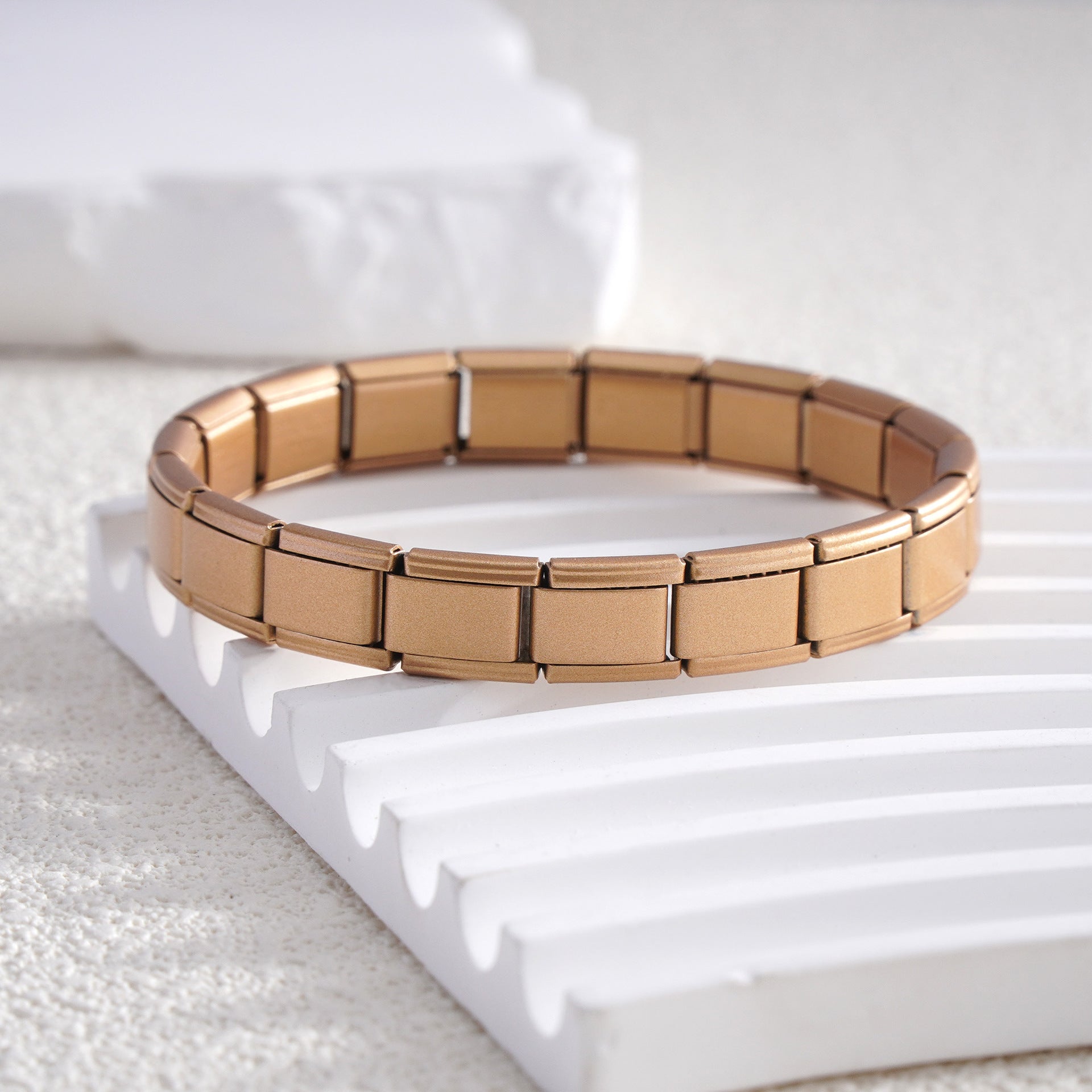 Wholesale Italian Charm Bracelet 9mm DIY Splicing Solid Color Stainless Steel Composable Bracelet