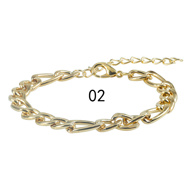 Wholesale chain paper clip bracelet bohemian simple adjustable multi-layer metal bracelet