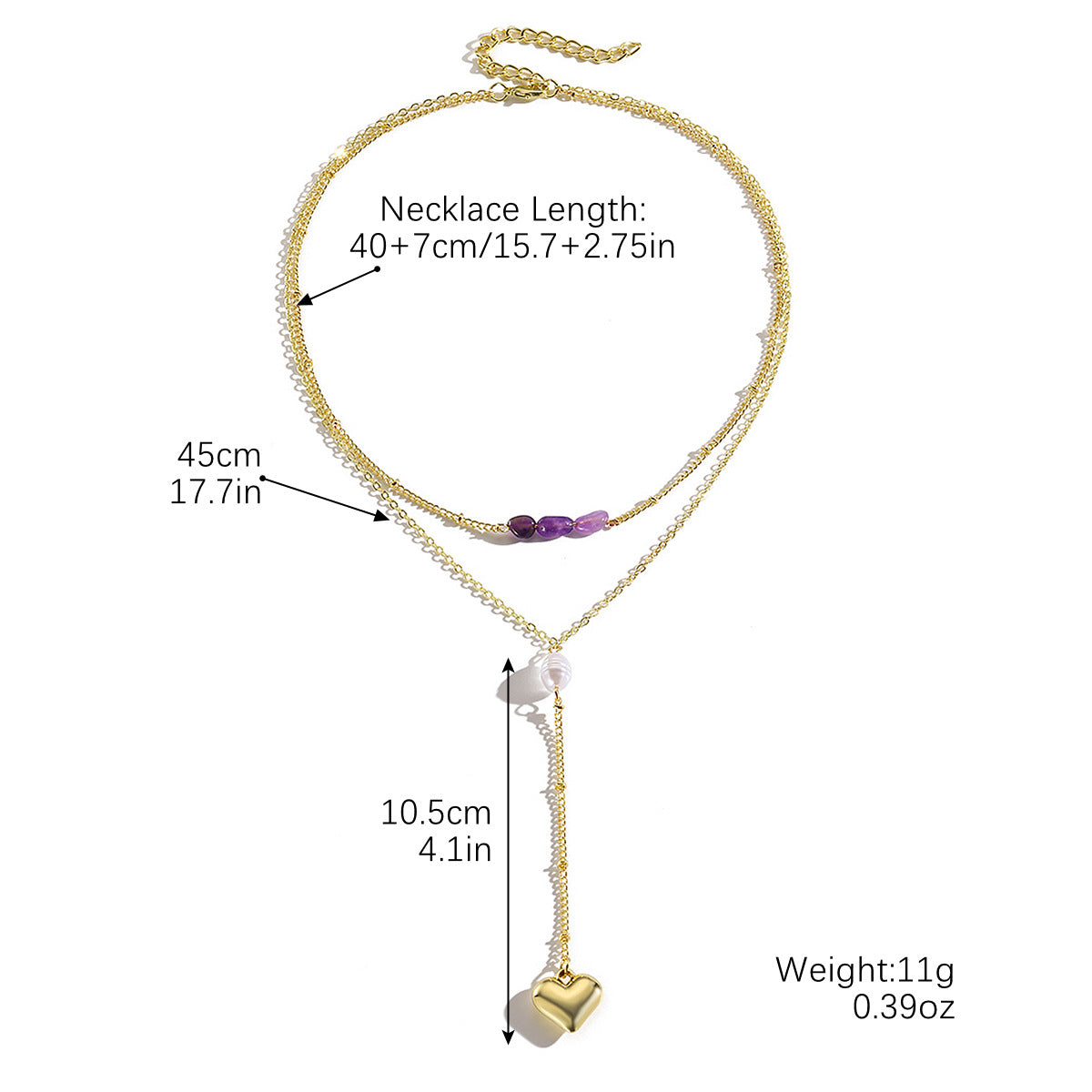 Wholesale Long Y-Shape Bee Pendant Necklace Zinc Alloy Dipped O-Shape Chain