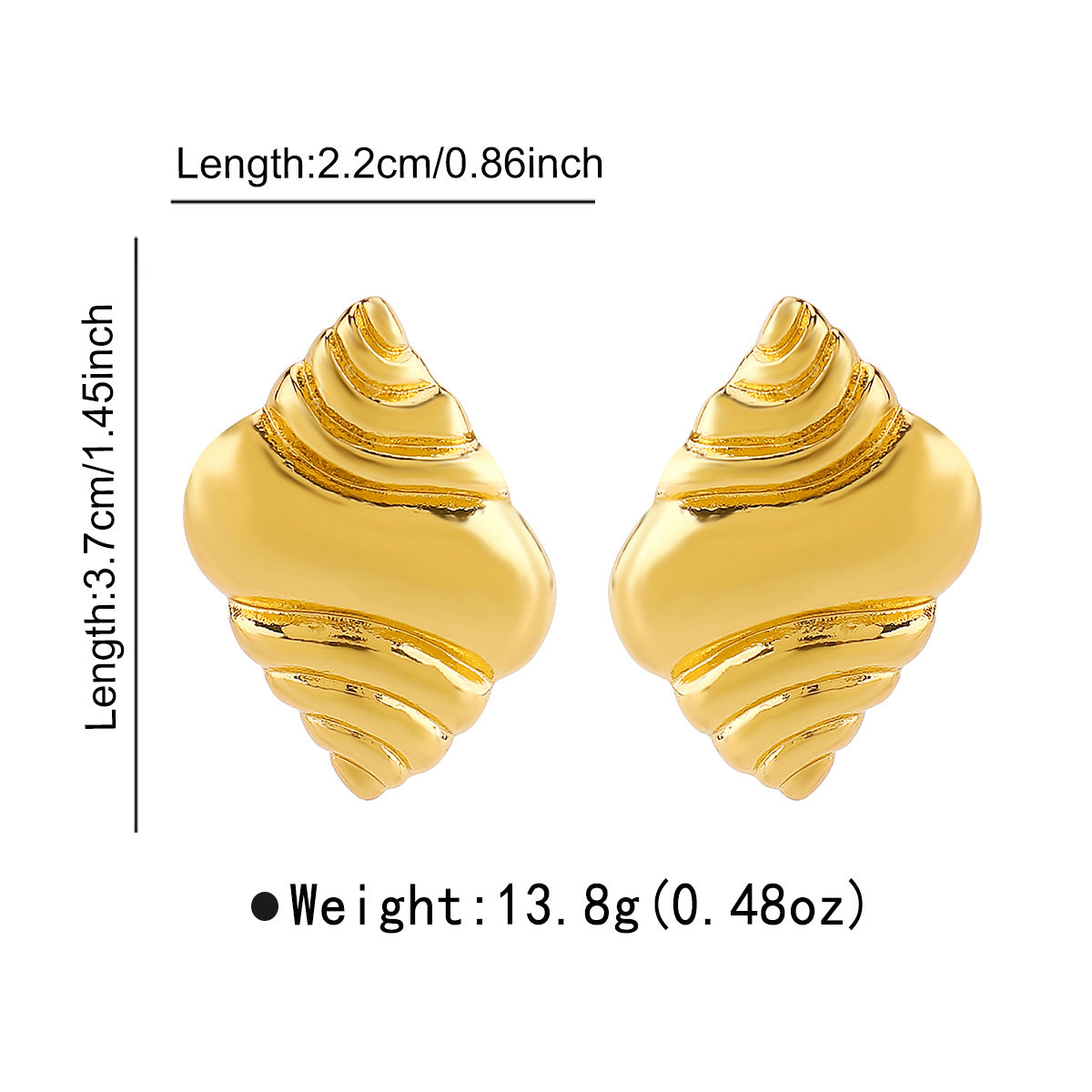 Orecchini all'ingrosso in lega di conchiglia creativa con personalità di nicchia, orecchini a vento da spiaggia e oceano