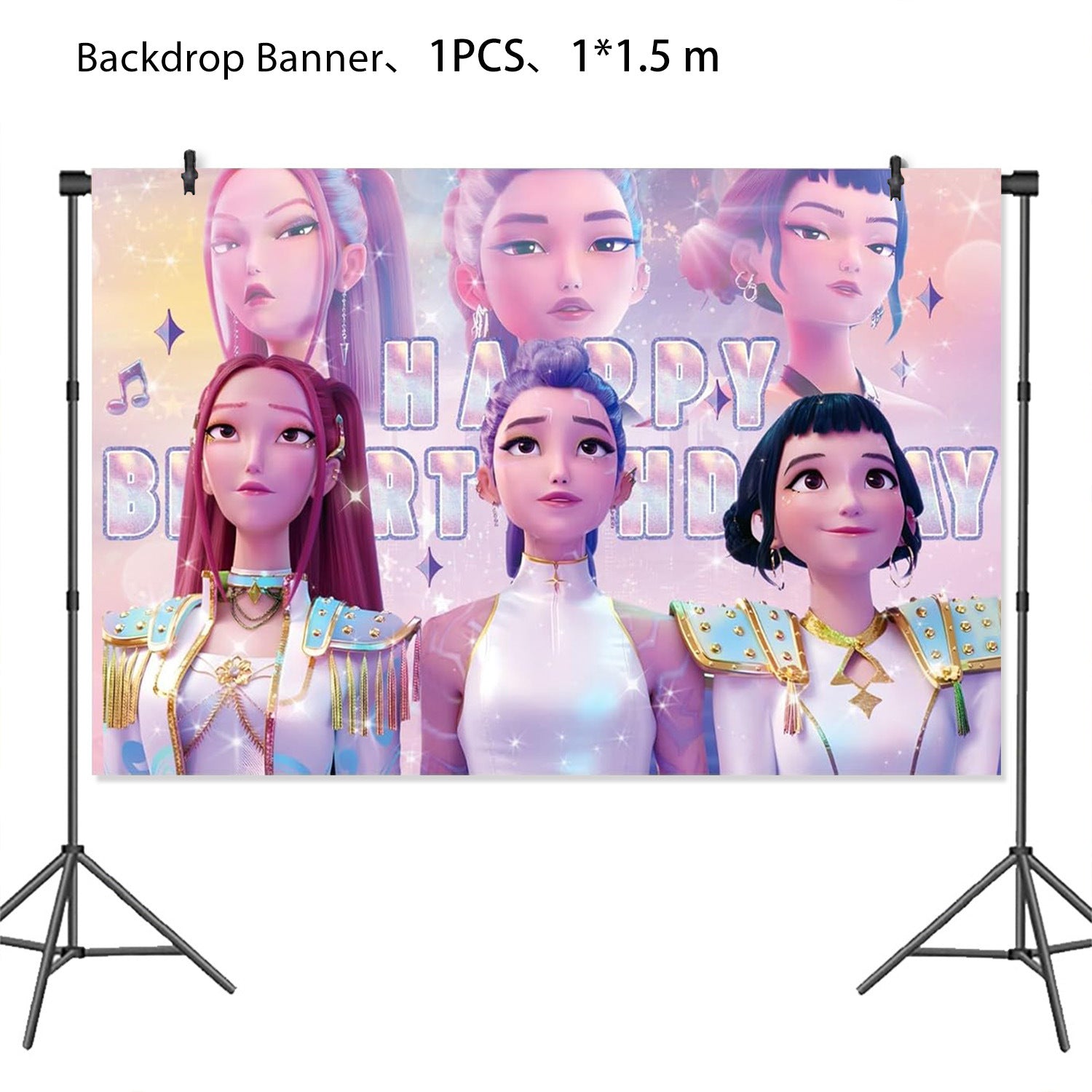 Wholesale KPOP  birthday party decoration tableware supplies atmosphere layout five-piece set kpop