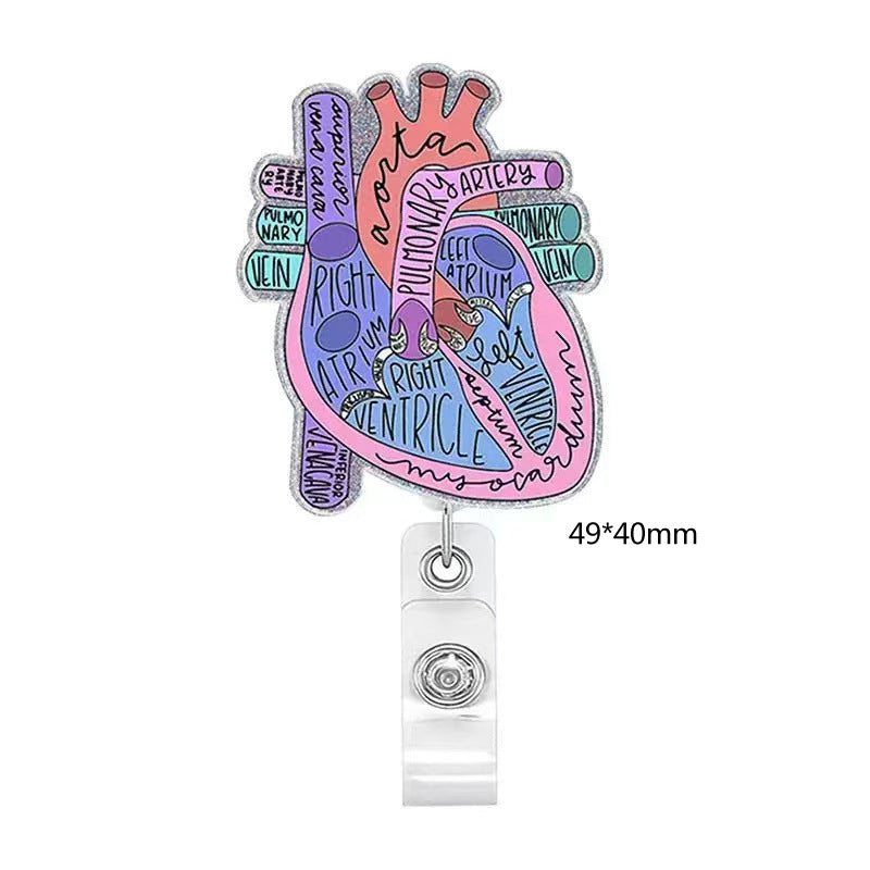 Wholesale Acrylic Badge Scroll Clip for Hospital Staff  Badge Reels