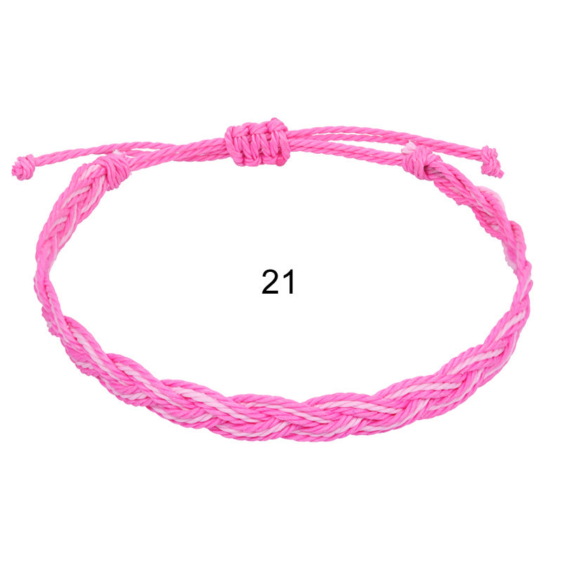 Wholesale Hand-woven rope Bohemian men' s wave bracelet