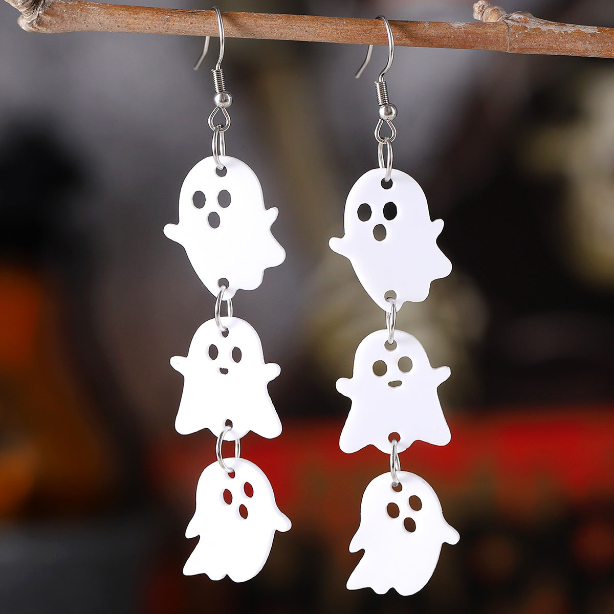 Wholesale Halloween Triple Stitching Acrylic Gothic Style Earrings ACC-ES-ChuLian063