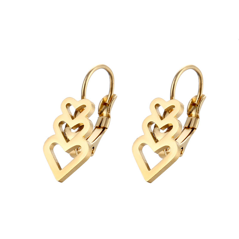 Wholesale Simple Stainless Steel Heart Earrings ACC-ES-MinM029