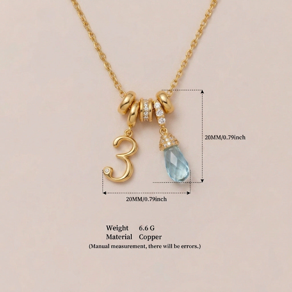 Wholesale Chic Multi Pendant Collarbone Necklace Copper Zircon Jewelry Accessory Boutique Resale Gift
