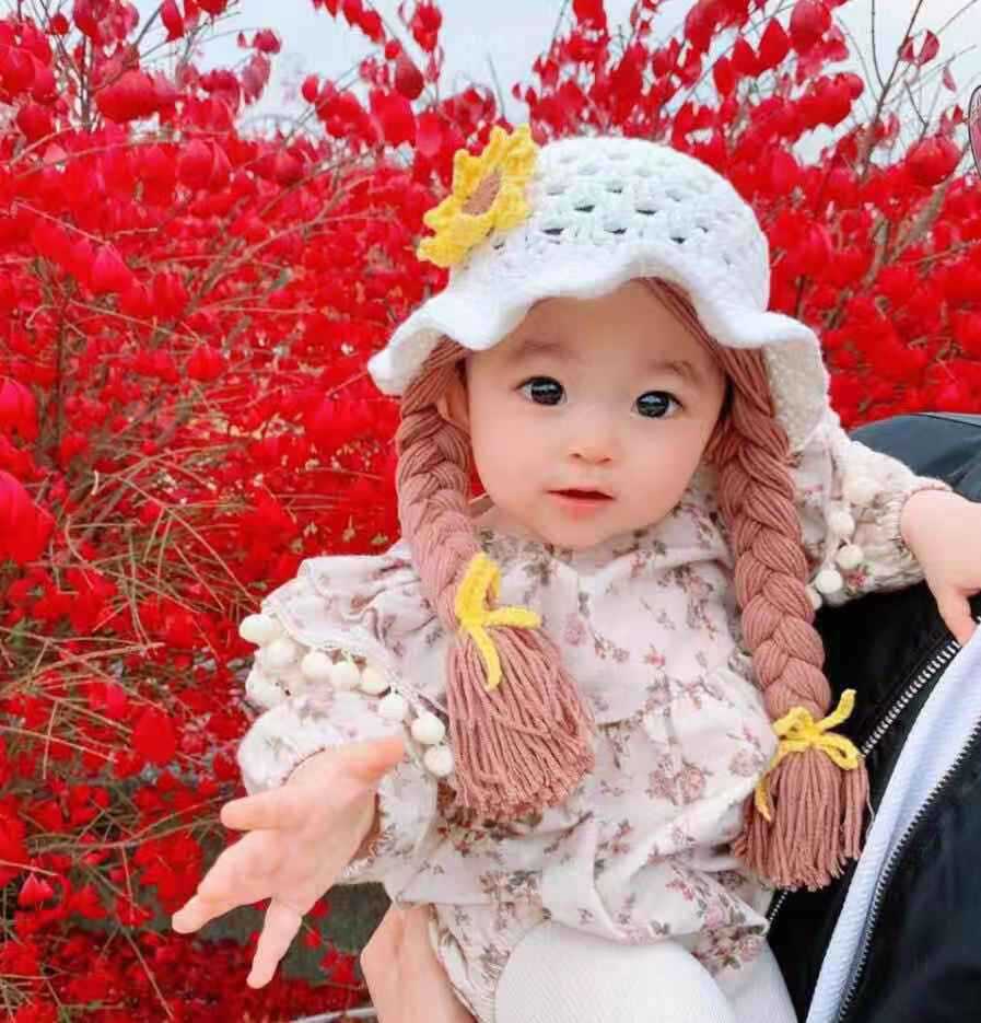 Wholesale Cherry Braid Knitted Hand Crocheted Twist Earmuffs Hat Beanie ACC-KH-Tongy002