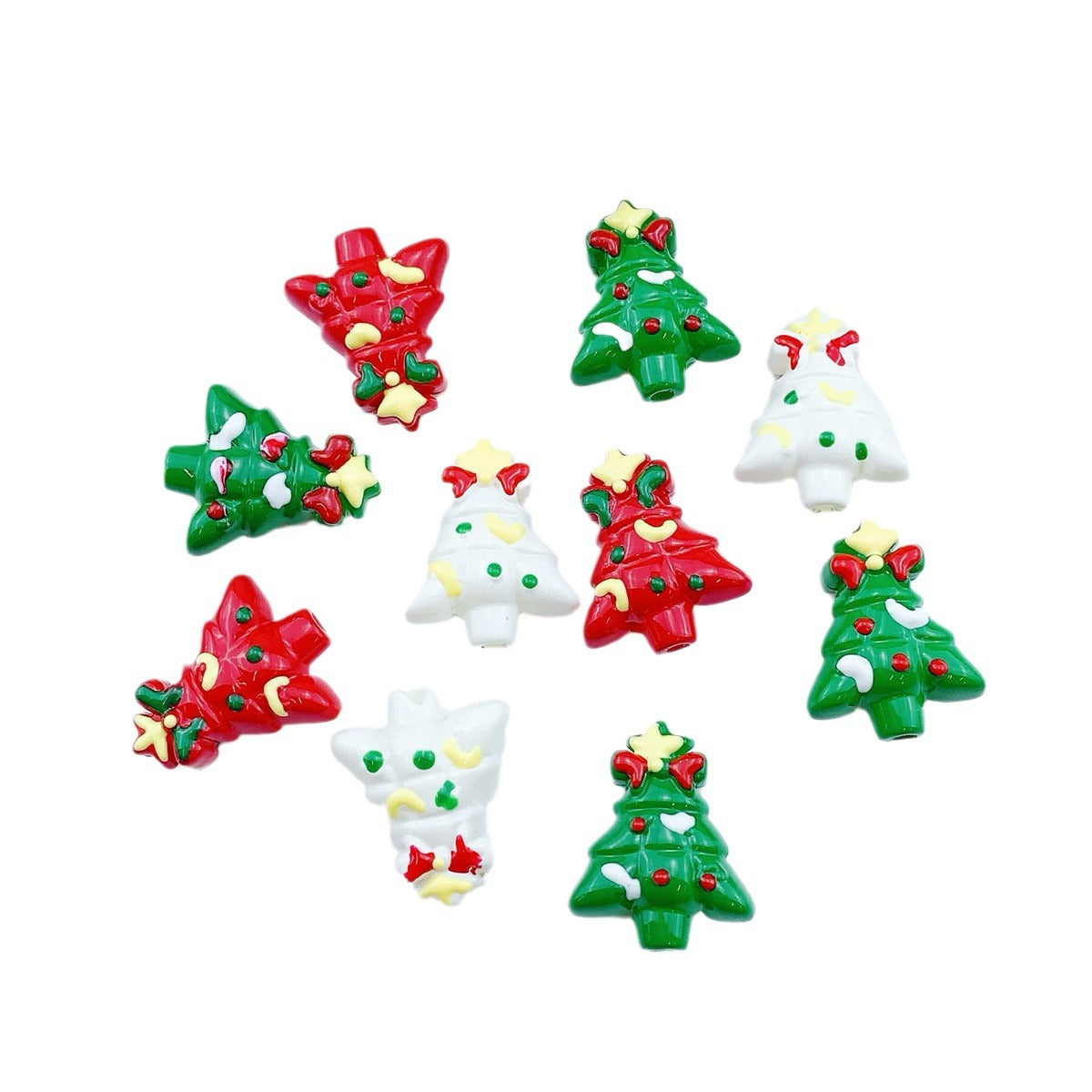 Wholesale 10pcs   Christmas colorful  Focal Beads DIY Bead Accessories