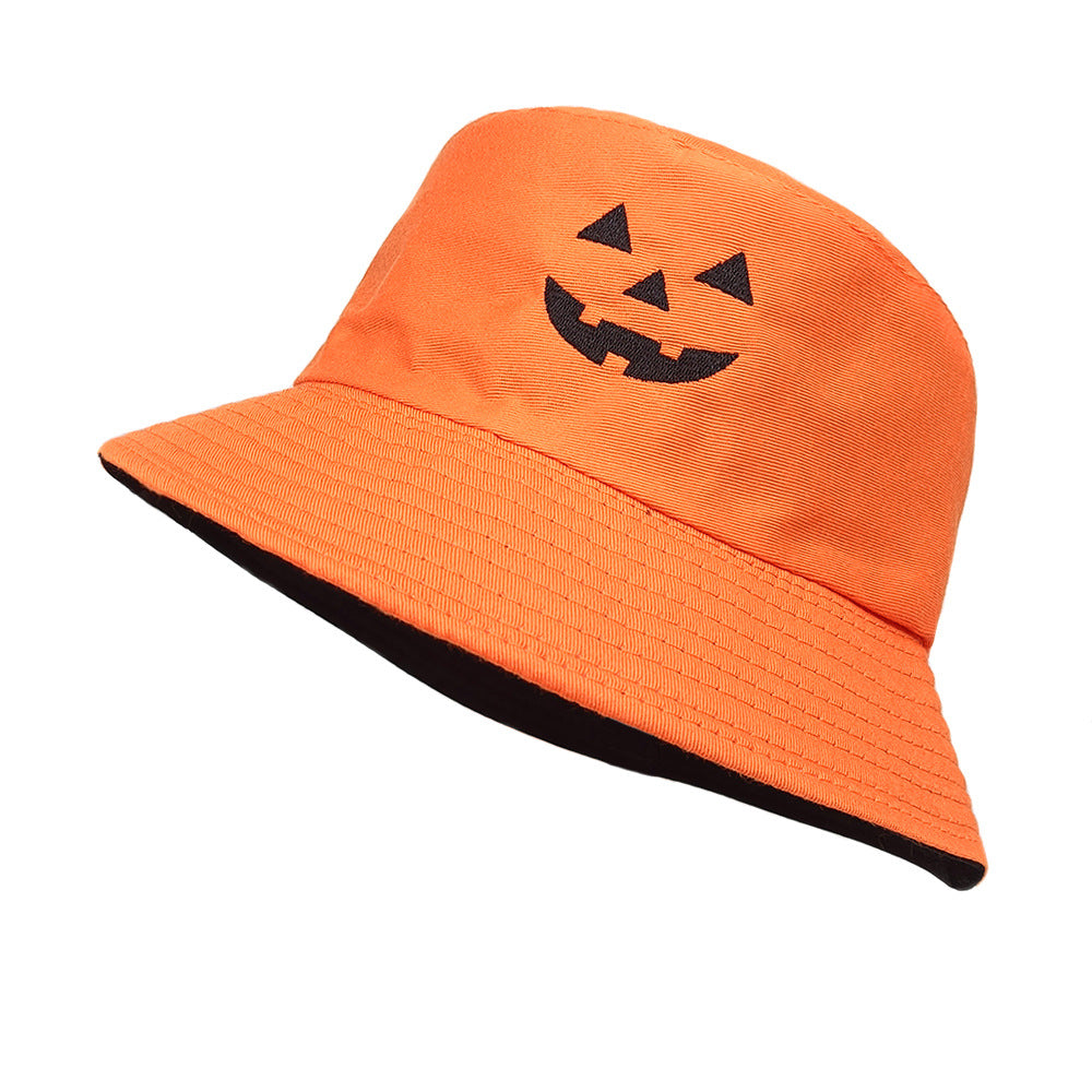 Wholesale   Embroidered Pumpkin Fisherman Hat Bucket Hat