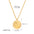 Wholesale  18K gold double-sided flip pendant sun inlaid diamond relief necklace