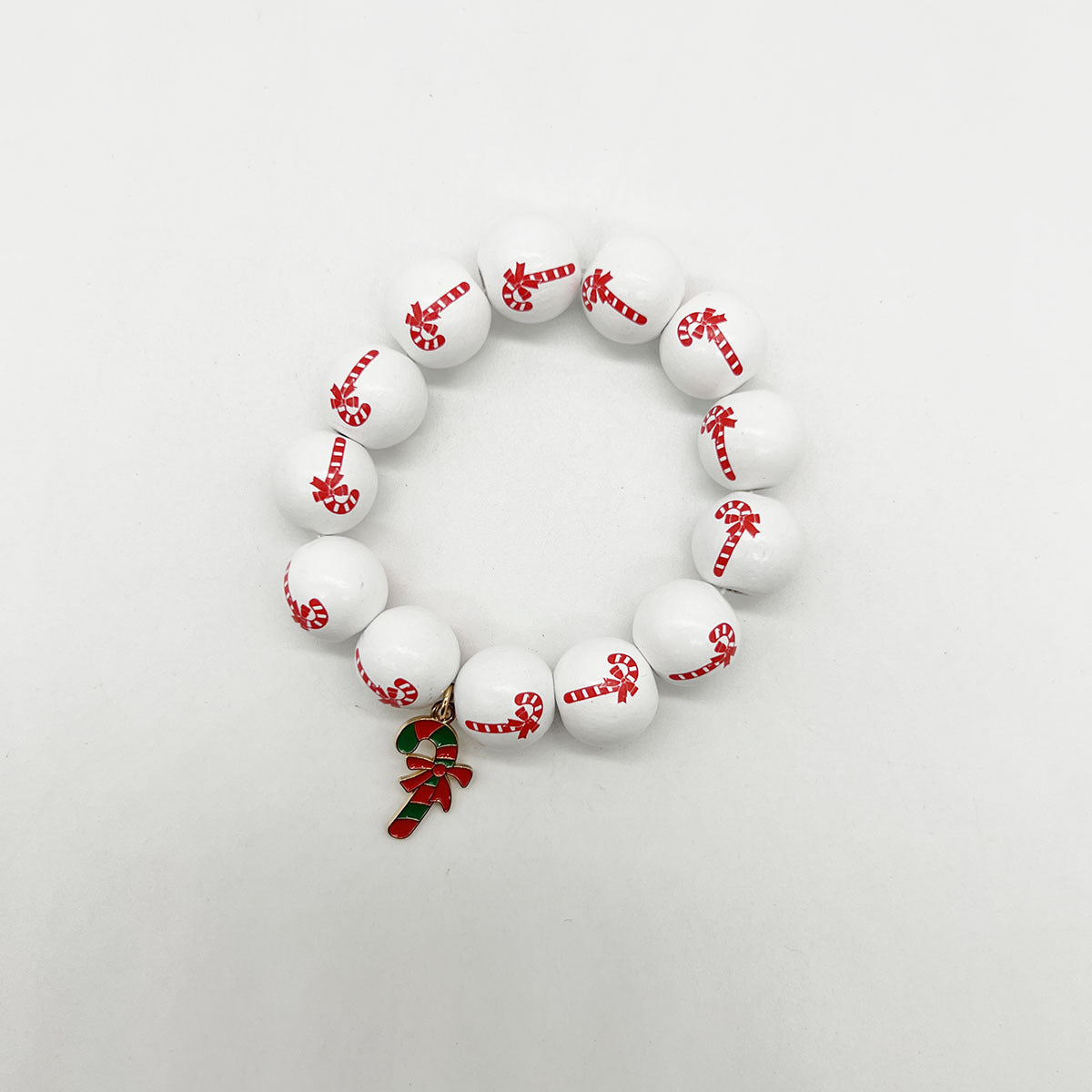 Wholesale Christmas Snowflake Christmas Tree Halloween Orange Wooden Beads Stretch Bracelet ACC-BT-Nanh005