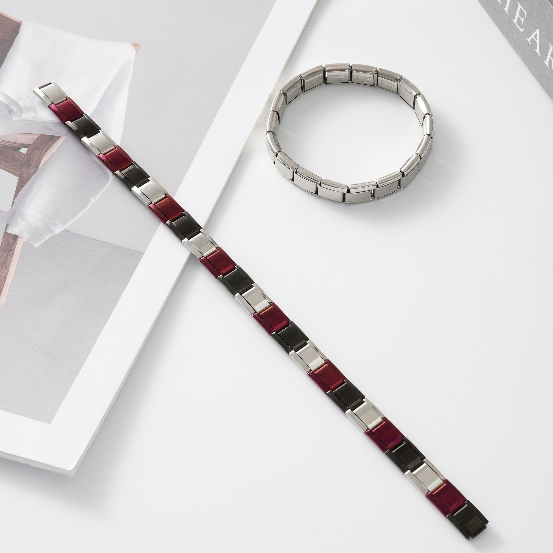 Wholesale Italian Charm Bracelet 9mm DIY Splicing Cute Creative Stainless Steel Composable Bracelet