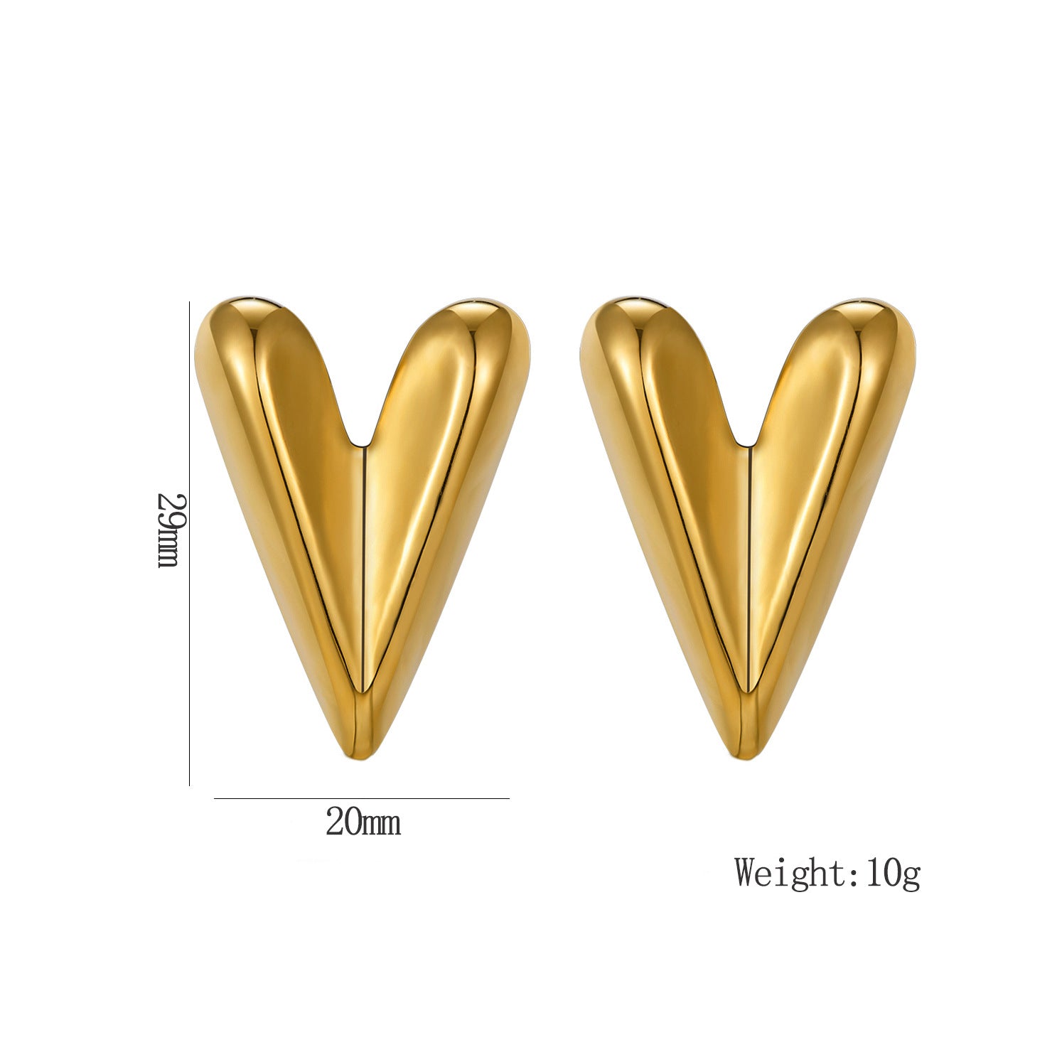 Wholesale Glossy Irregular Shaped Geometric Pleated Origami Love Round Earrings Stainless Steel Earrings ACC-ES-Hongx005