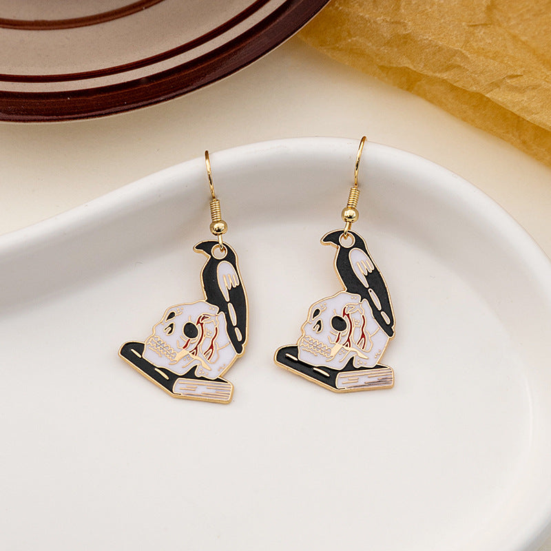 Wholesale Halloween Rose Skull Earrings ACC-ES-MDD046
