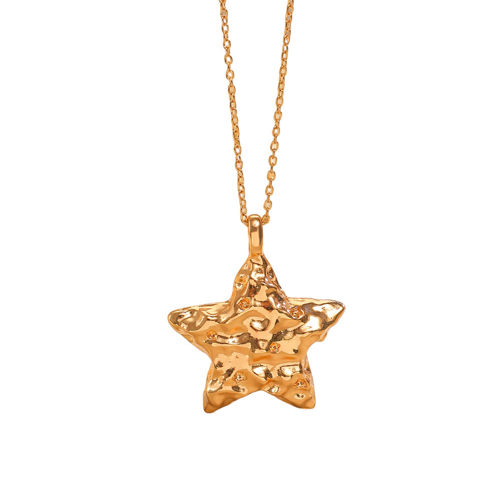 Wholesale  exaggerated star and moon pendant  necklace