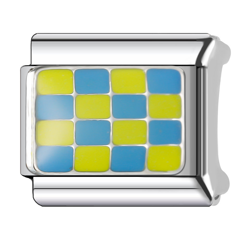 Wholesale Italian Charm Bracelet 9mm DIY Splicing Versatile Grid Series Stainless Steel Composable Bracelet