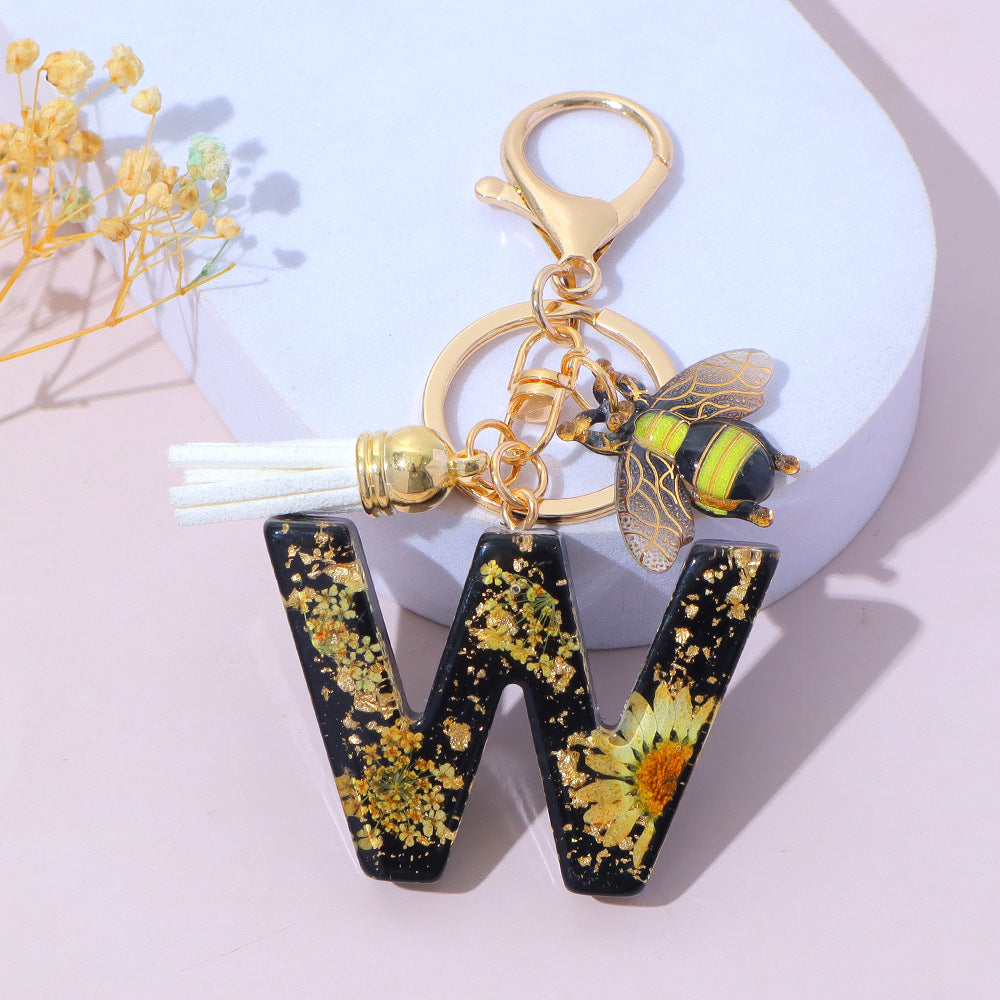 Wholesale Resin Bee Letter Bag Charm Decorative Accent Gift for