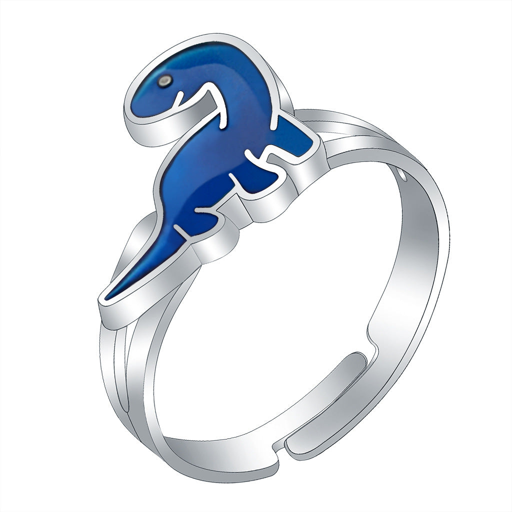 Wholesale Children's Princess Cartoon Cute Animal Temperature Sensitive Color Changing Ring ACC-RS-Hour001